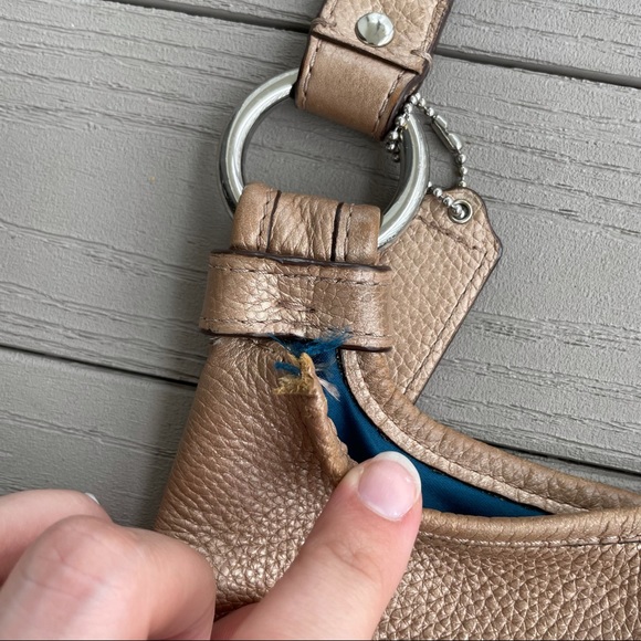 Coach Penelope Crossbody Bag Pewter Pebble Leather F16533 - Picture 7 of 14